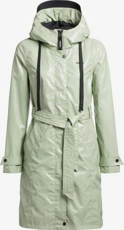 Khujo Regenmantels Tussenmantel Alecia Dames Pastelgroen