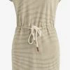 Khujo Jerseyjurken Jurk ANNEMARIE Dames Beige / Wit -Exporteren Kleding Pracht Winkel fad085feefb890cc60352e777ce21f68